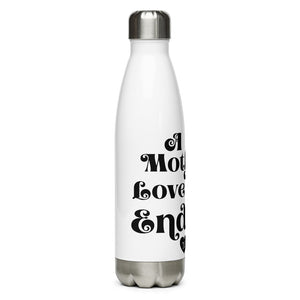 A Mother's Love is Endless (Black) Stainless Steel Water Bottle